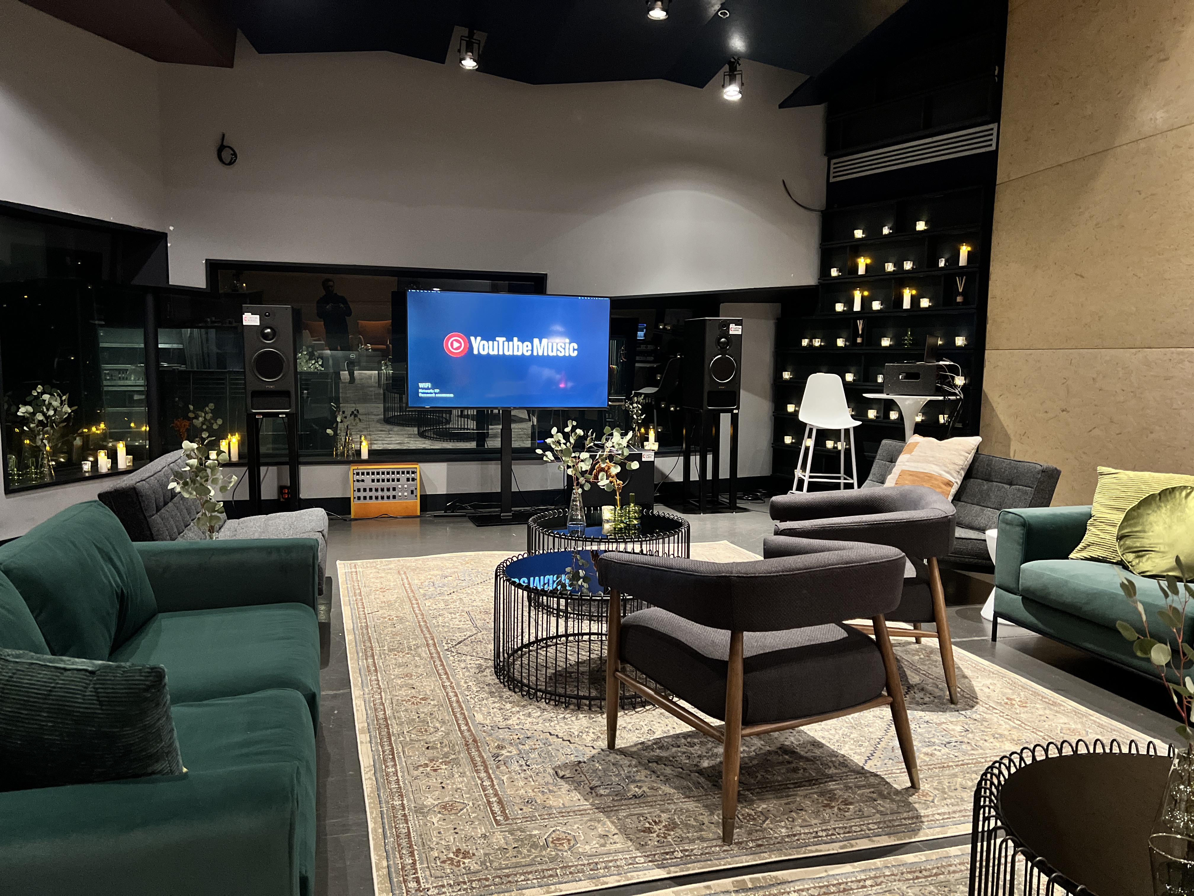 YouTube Music lounge setup