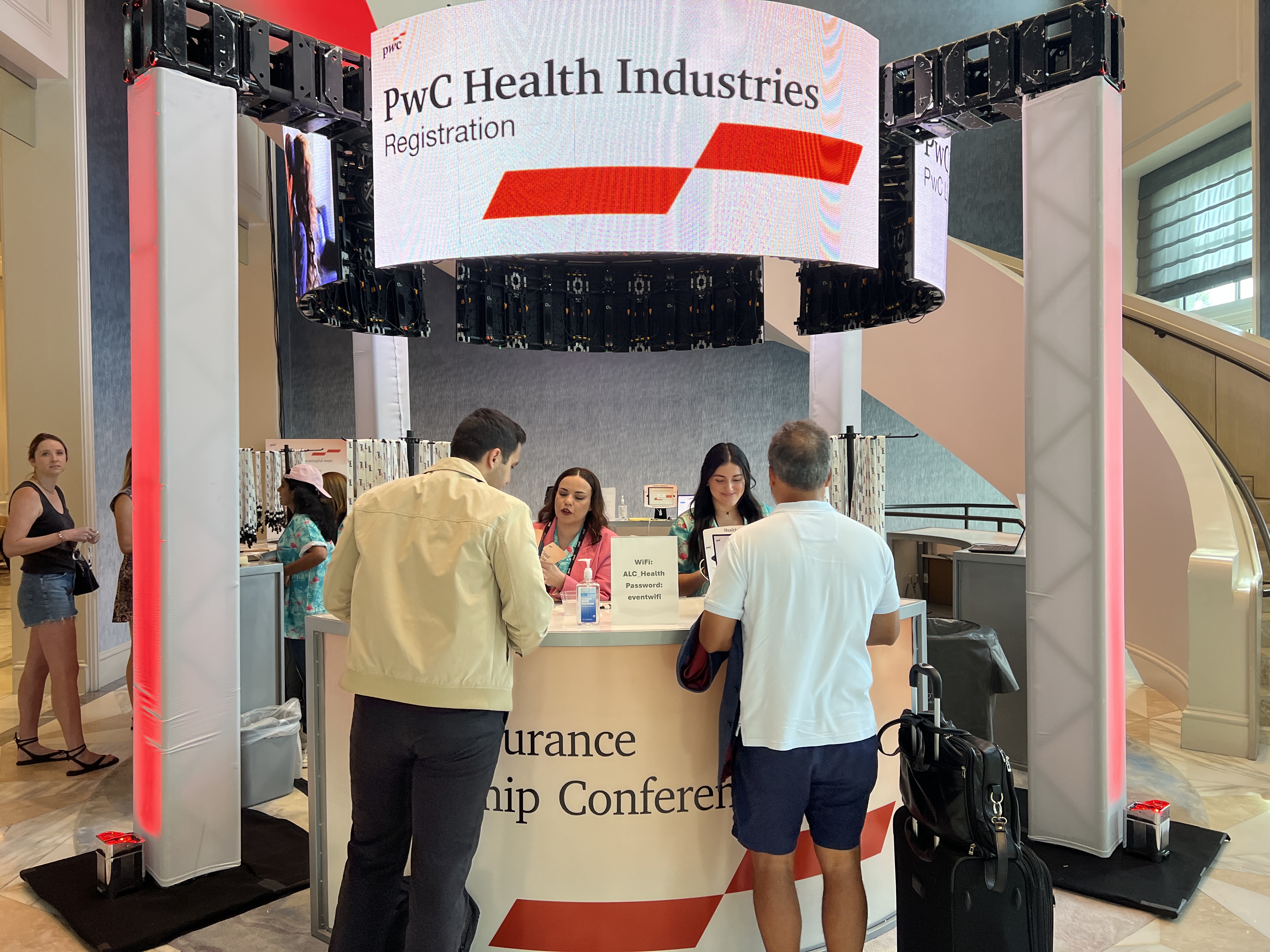 Conference registration desk